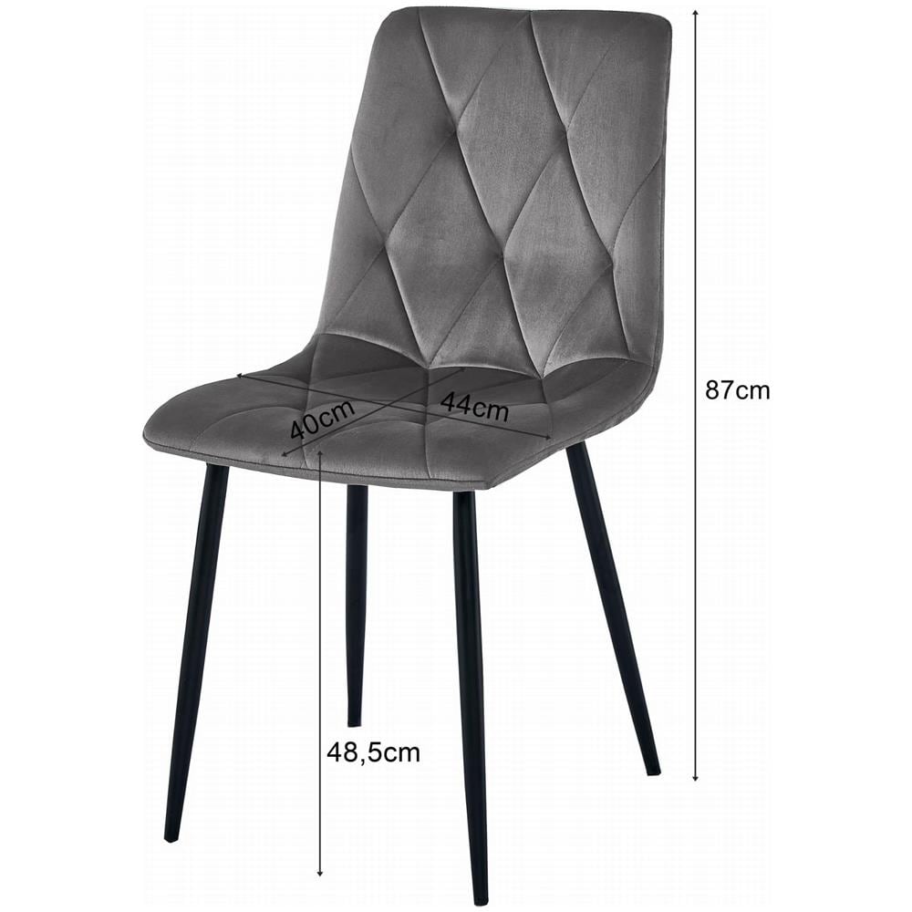 Tavolo da lavoro NP 120x80 con 4 sedie nere TYRA - Foto 2