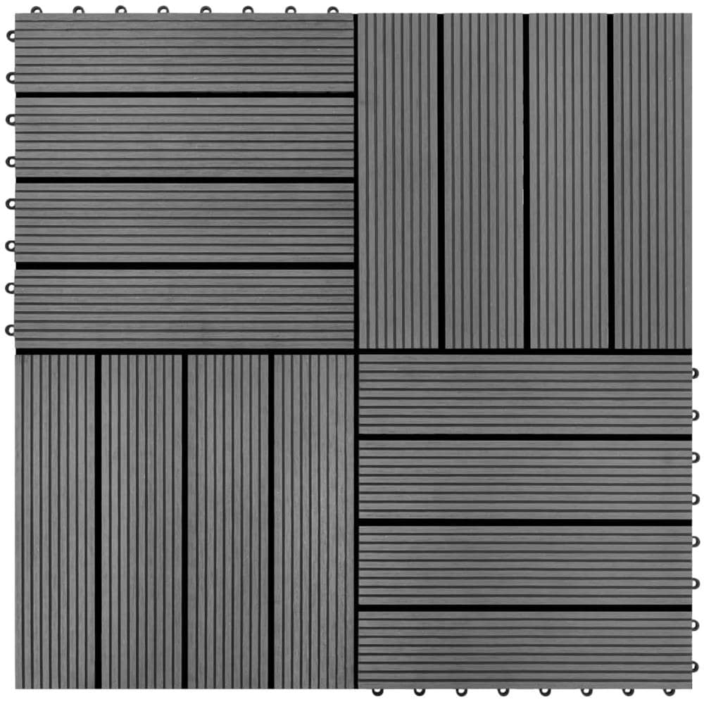 Set Piastrelle Wpc 30x30cm 11pz Per 1,00m²grigio - Foto 1