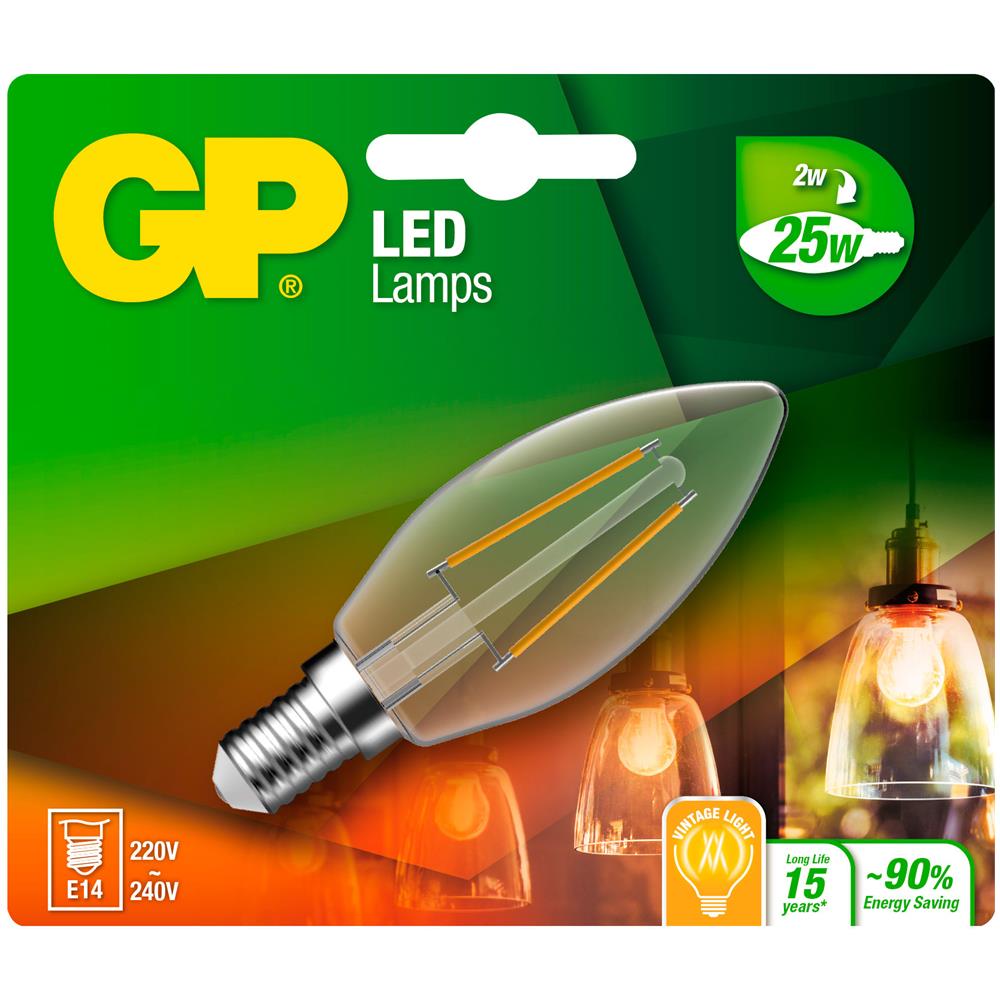 IC-GP472104 - Lampadina LED E14 Bianco Caldo 2W Filamento Classe A++ - Foto 2