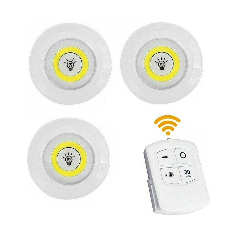 Faretto A Led Cob Luce Bianca 3 Faretti Con Telecomando Casa Cucina Negozio - Foto 1