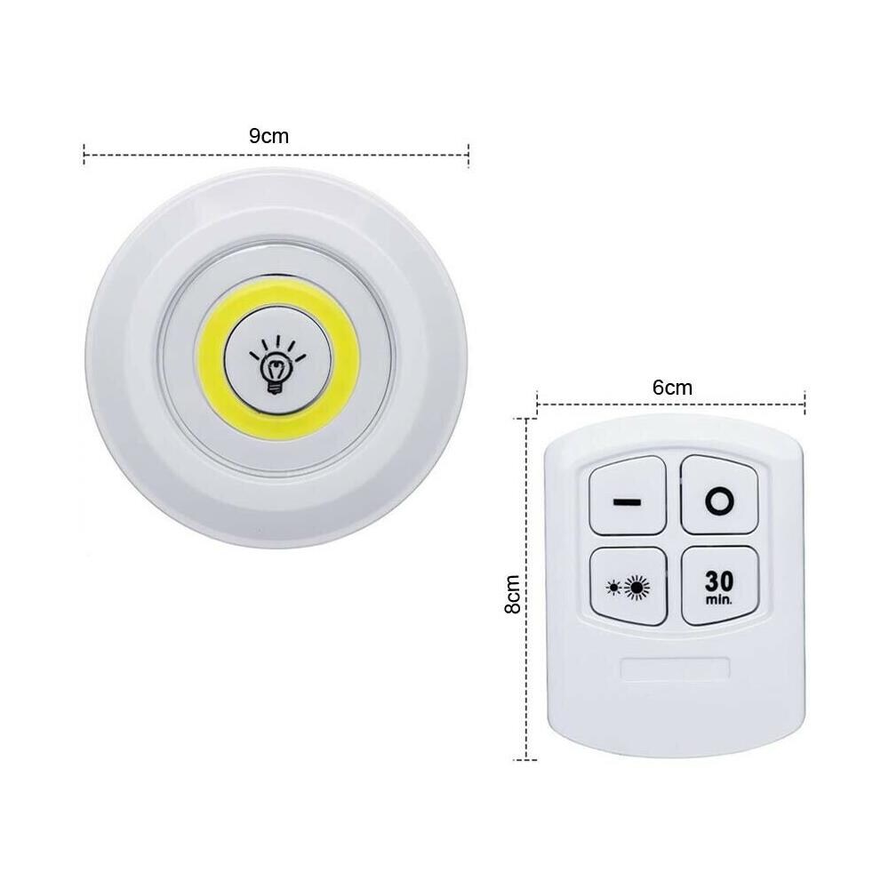 Faretto A Led Cob Luce Bianca 3 Faretti Con Telecomando Casa Cucina Negozio - Foto 2