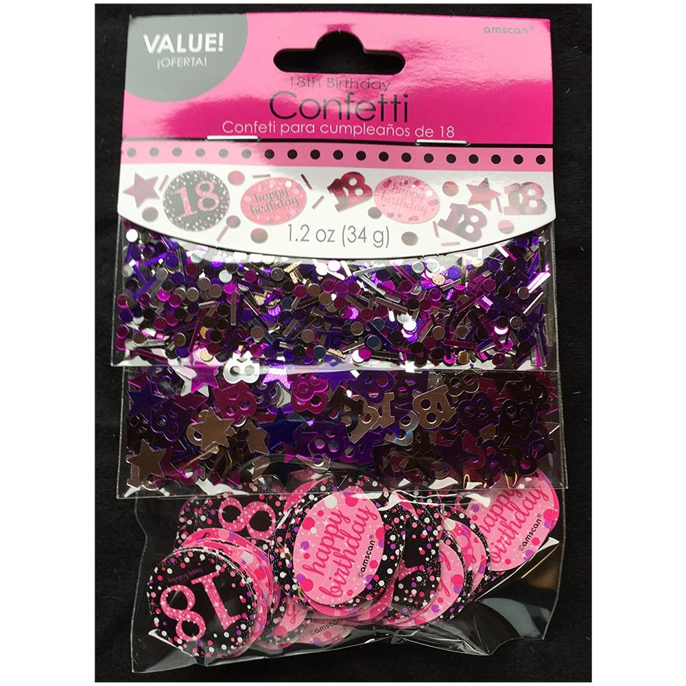 9900578 34g Amscan-coriandoli Per Festa 18? Compleanno, Confezione Da 3 Pezzi - Foto 2