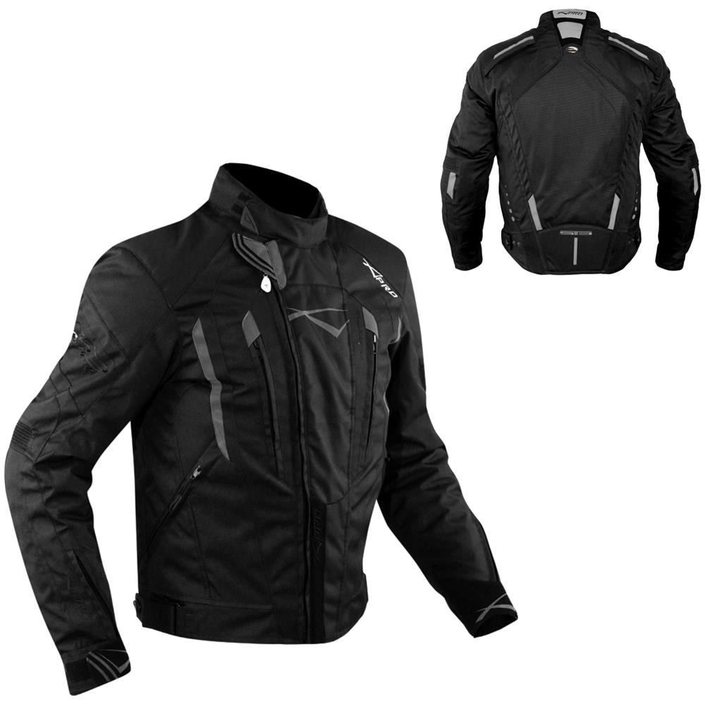 Giacca Cordura Moto Tessuto Impermeabile Sport Touring Sfoderabile Nero Xl - Foto 1