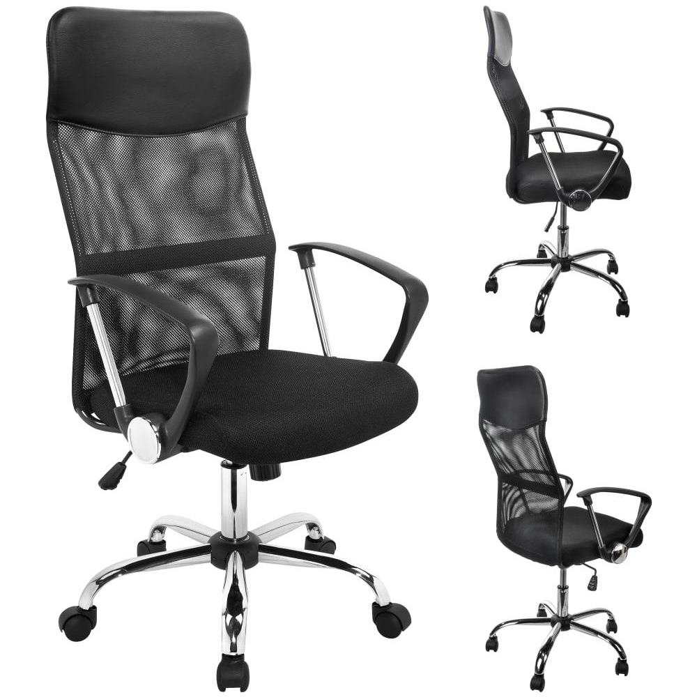 Sedia da Ufficio in Acciaio Ergonomica Nero - Foto 1