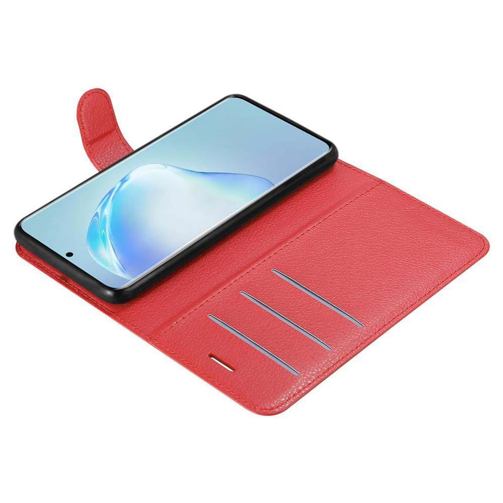 Custodia Compatibile Con Samsung Galaxy S20 Plus In Rosso Carminio - Coperchio Protettiva Con Chiusura Magnetica, Funzione Stand E Tasca Per Le Carte - Foto 8