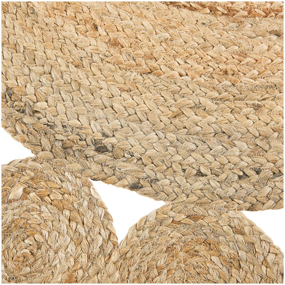 Tappeto In Iuta Rotondo Ø 120 Cm Beige Golgen - Foto 2