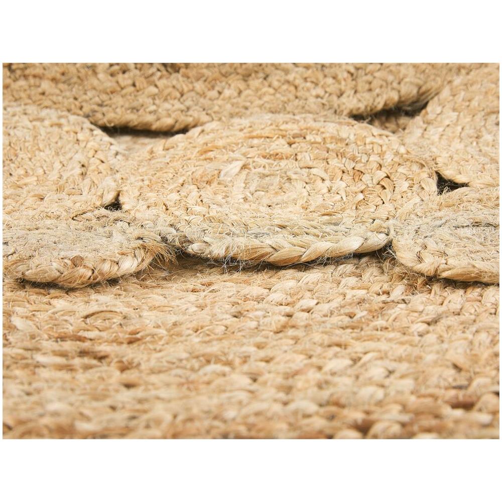 Tappeto In Iuta Rotondo Ø 120 Cm Beige Golgen - Foto 8