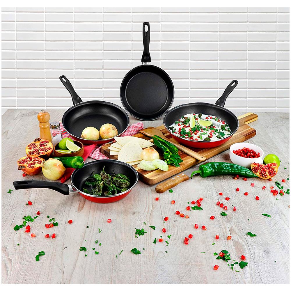 Grana 3 Padelle 18-20-24cm Induzione, Pfoa-free Antiaderente Acciaio Vetrificato - Foto 4