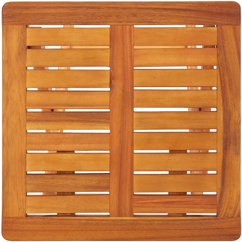 Lettino Prendisole 2 pz con Tavolo e Cuscini Massello d'Acacia - Foto 3