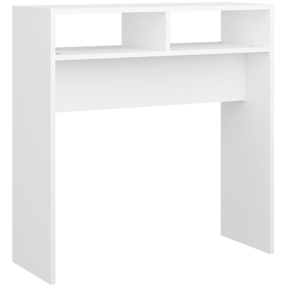 Tavolino Consolle Bianco 78x30x80 cm in Legno Multistrato - Foto 2
