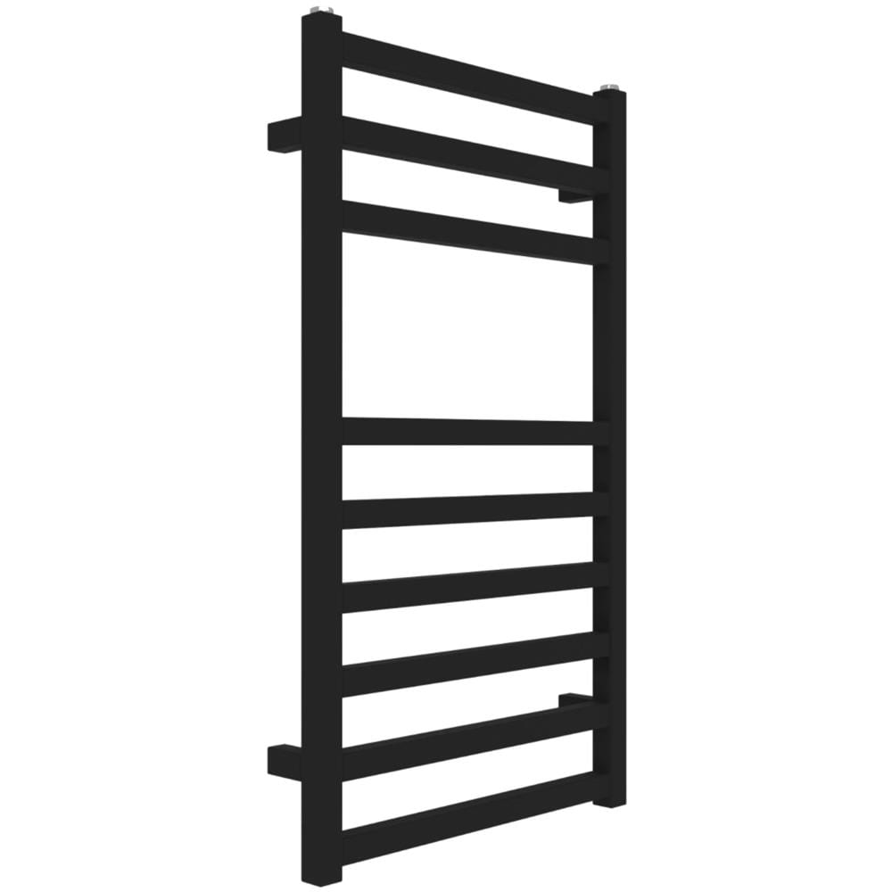 Termoarredo Bagno Scaldasalviette Acciaio Radiatore Calorifero Termosifone Cromo Cromato *** Finitura- : Nero, Misure : H1200xl500xi470 Mm - Foto 1