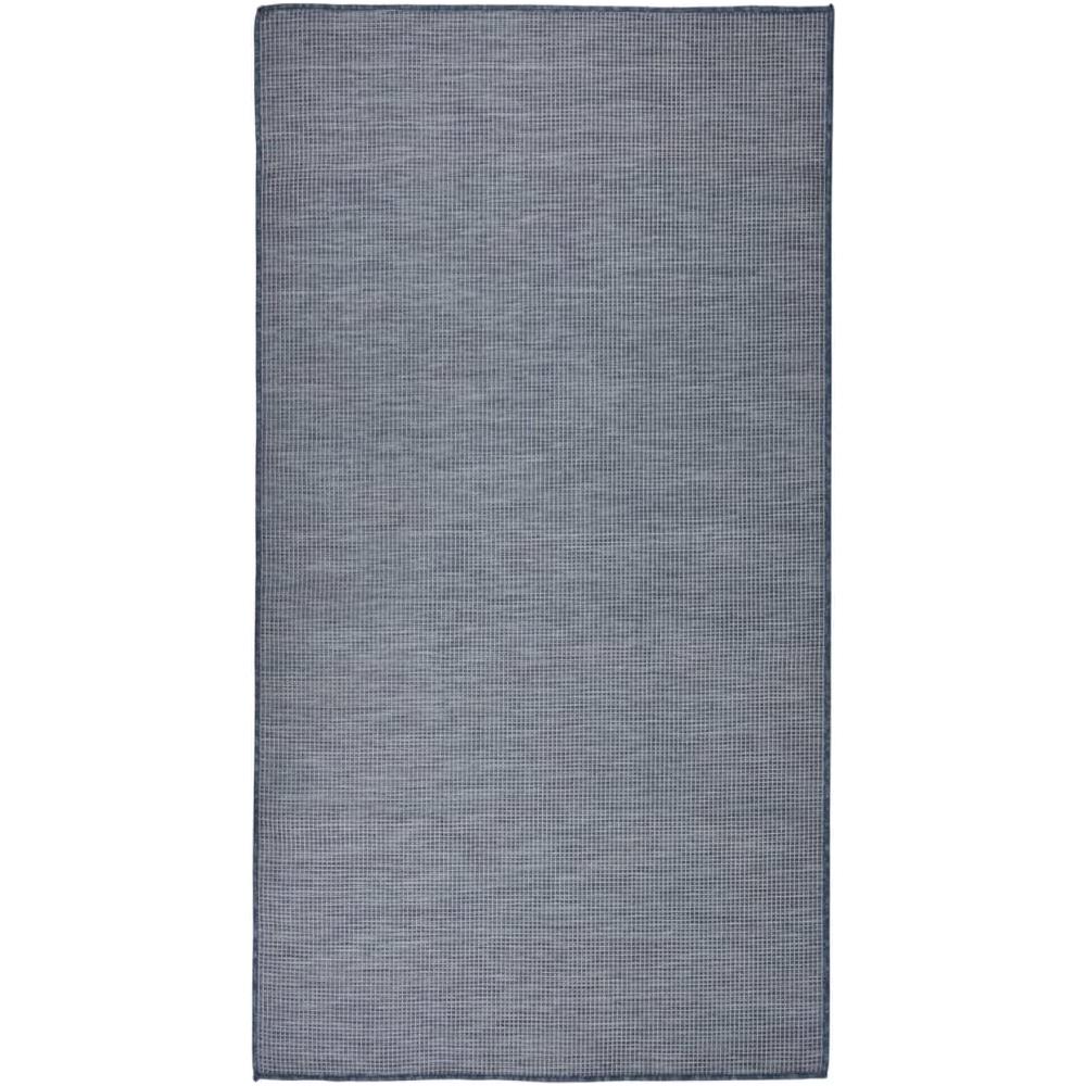 Tappeto Da Esterni A Tessitura Piatta 80x150 Cm Blu - Foto 1