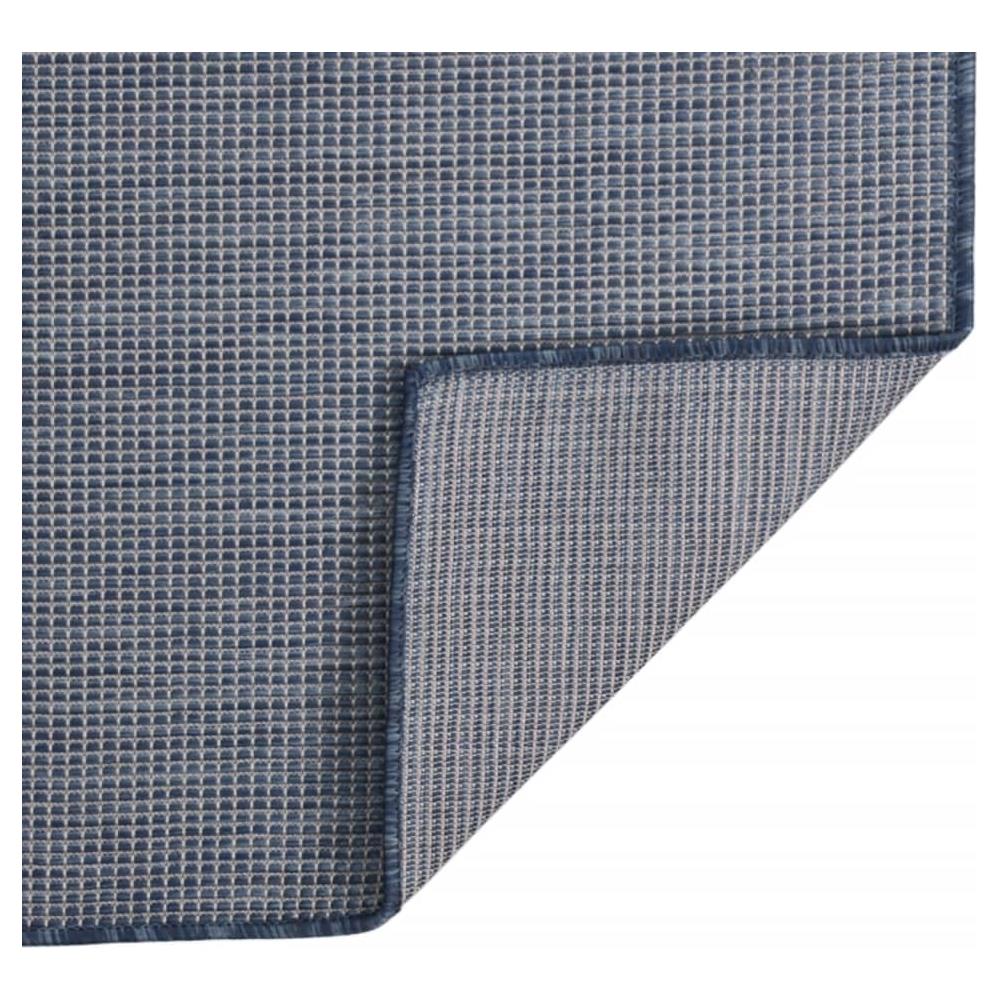 Tappeto Da Esterni A Tessitura Piatta 80x150 Cm Blu - Foto 2