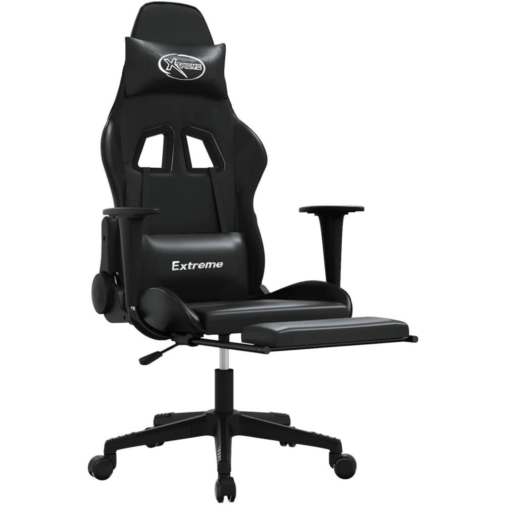 Sedia Da Gaming Con Poggiapiedi Nero In Similpelle - Foto 2