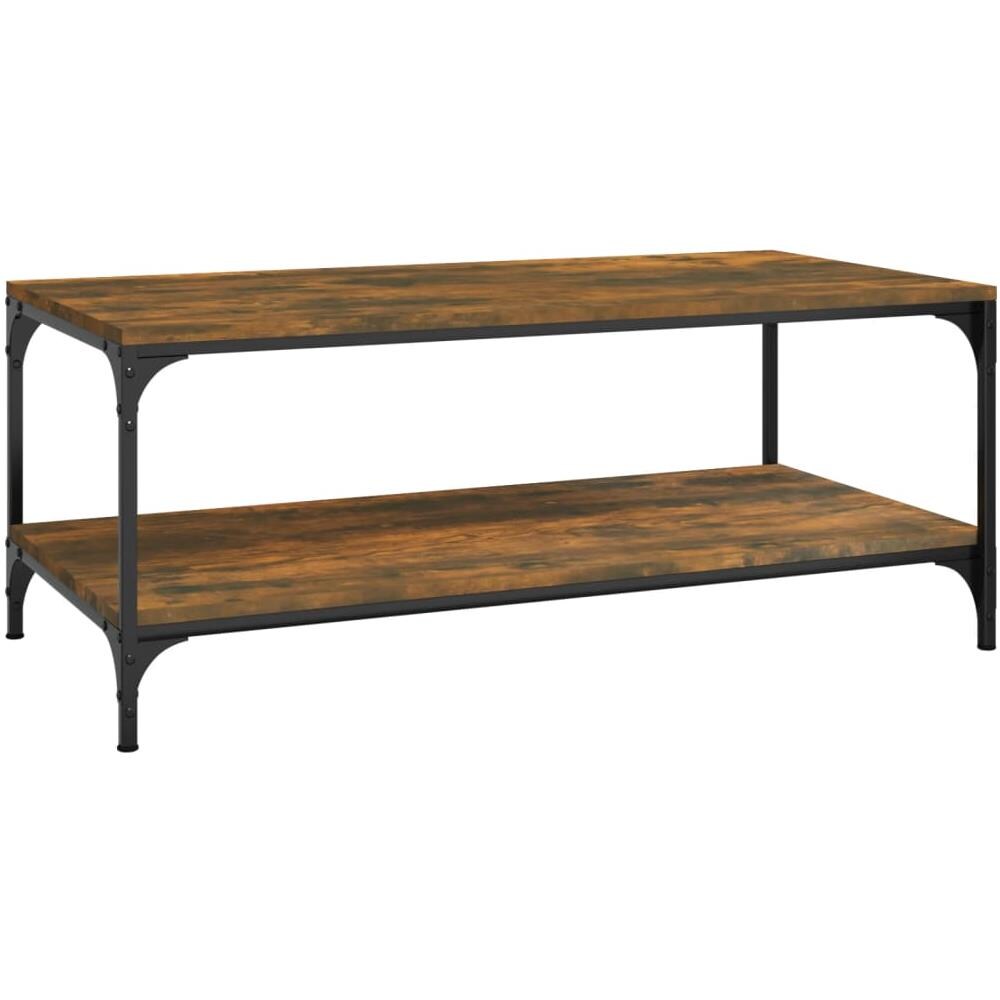 Tavolino Da Salotto Rovere Fumo 100x50x40 Cm Legno Multistrato - Foto 2