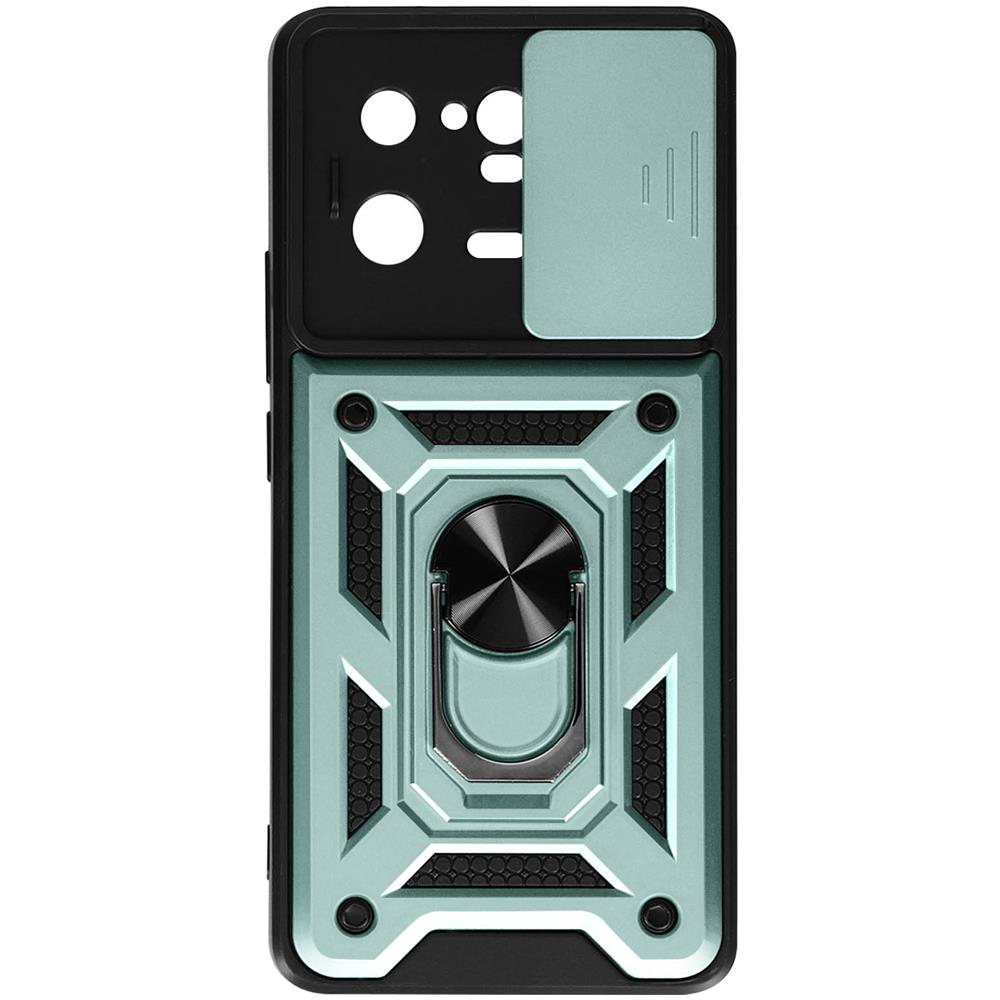 Cover Per Xiaomi 13 Pro Con Copri-fotocamera E Anello Di Supporto Verde - Foto 1