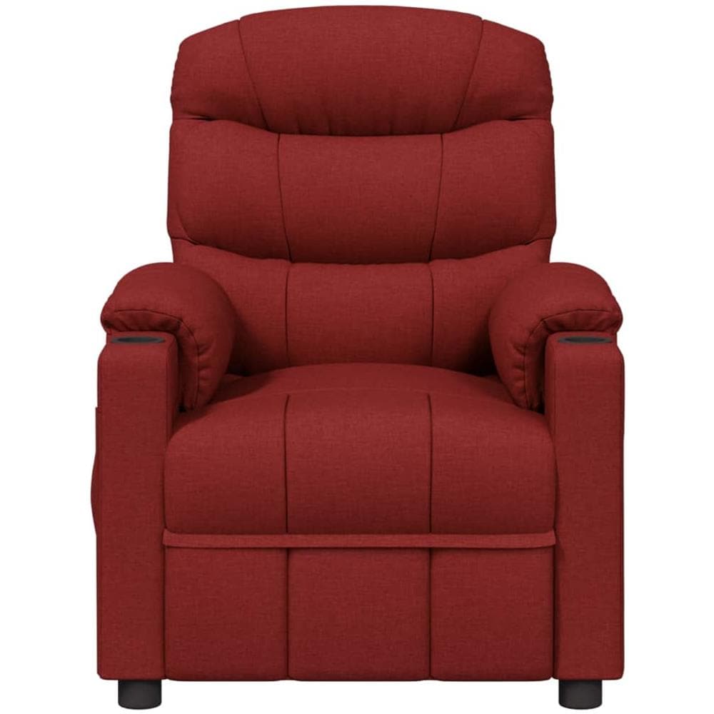 Poltrona Reclinabile In Tessuto Rosso Vino - Foto 3