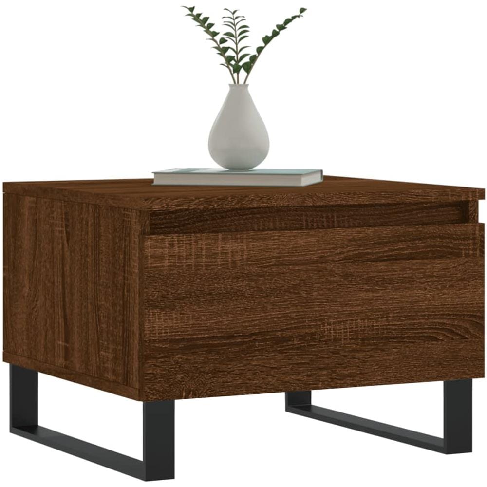 Tavolini Salotto 2pz Rovere Marrone 50x46x35 Legno Multistrato - Foto 3