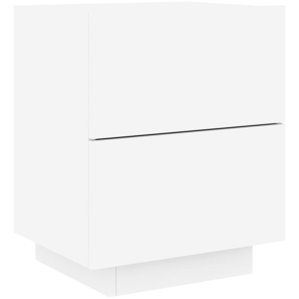 Comodino Con Luci Led Bianco In Legno Multistrato - Foto 3