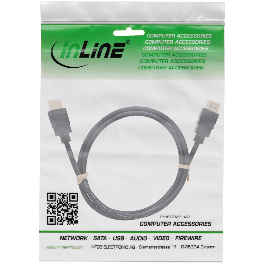 Cavo HDMI, HDMI High Speed con Ethernet, maschio /maschio, nero, 5m - Foto 2