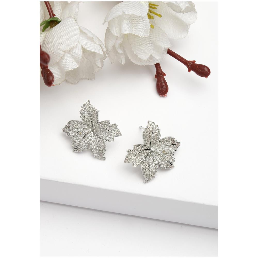 Orecchini a Bottone a Foglia di Palma Collezione Diva - Foto 1