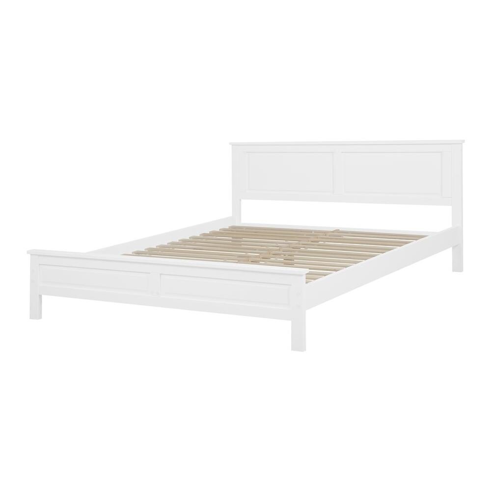 Letto Matrimoniale In Legno Bianco 180x200cm Olivet - Foto 2