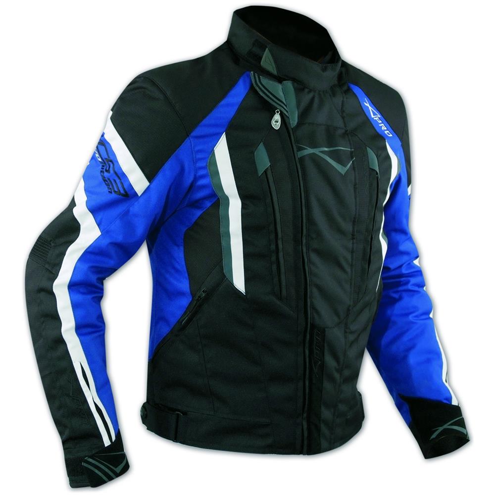 Giacca Cordura Moto Tessuto Impermeabile Sport Touring Sfoderabile Blu Xxl - Foto 1