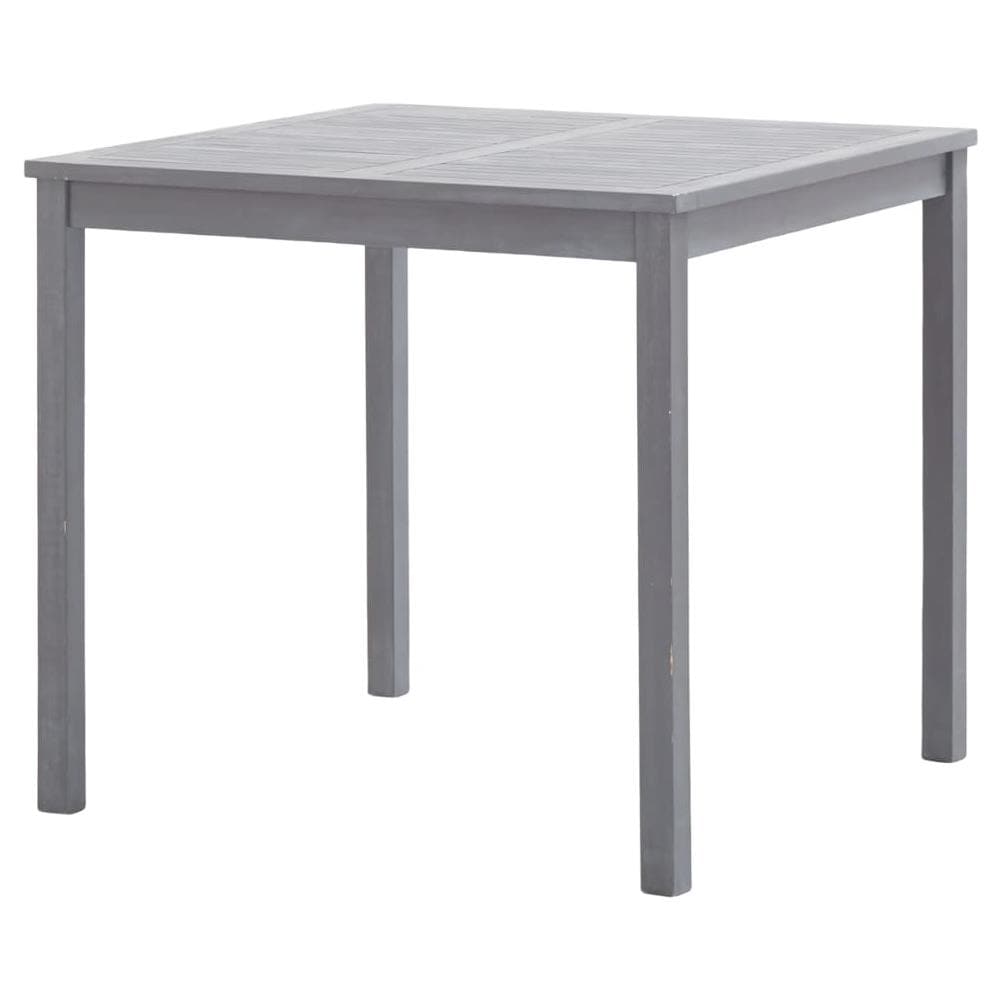 Tavolo Da Giardino Grigio 80x80x74 Cm Legno Massello Di Acacia - Foto 2