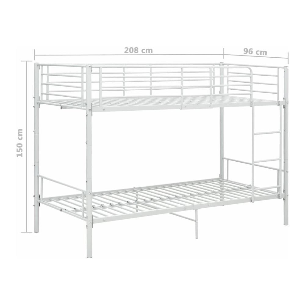 Letto a Castello Bianco in Metallo 90x200 cm - Foto 7