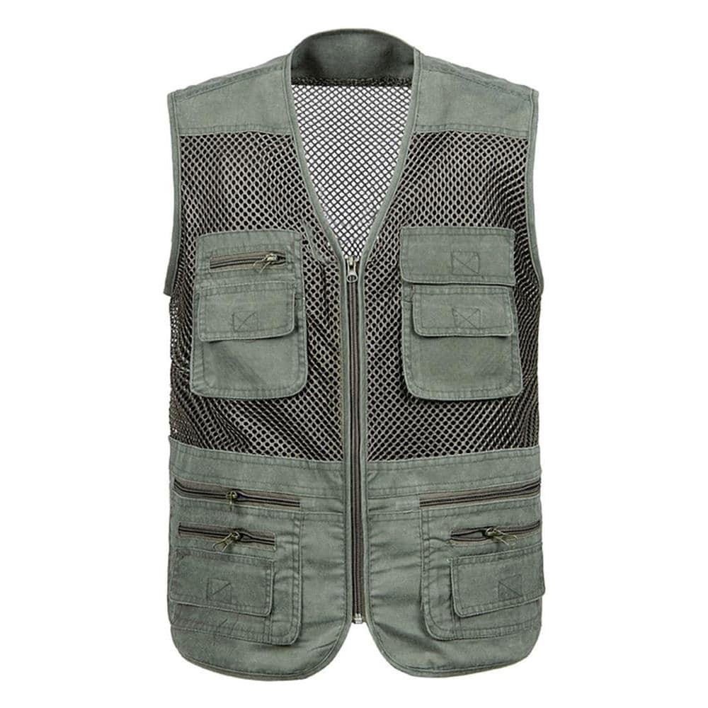 SLOWMOOSE - Maglia Di Grandi Dimensioni, Gilet Uomo Con Molte Tasche, Gilet  Da Pesca Traspirante Da Uomo, Giacca Senza Maniche [ gilet Grigio / Xxl] -  ePRICE