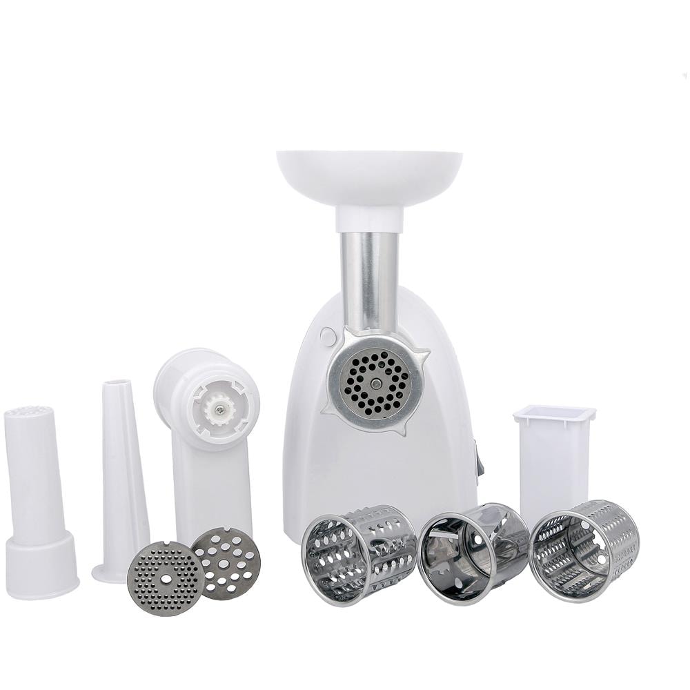 Cr 4802 Tritacarne Elettrico, Funzione Inversa, 3 Dischi Da Tagli 3 Rotelle Di Taglio 1500w Bianco - Foto 1