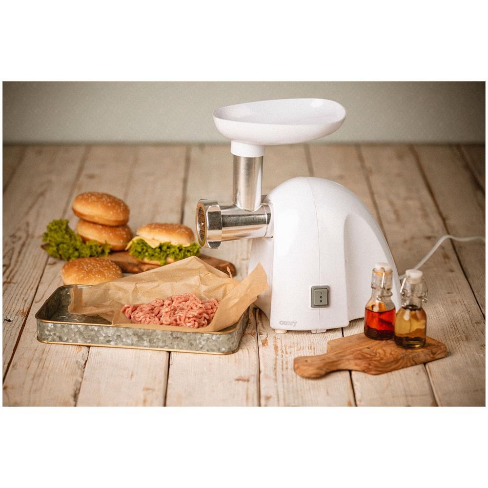 Cr 4802 Tritacarne Elettrico, Funzione Inversa, 3 Dischi Da Tagli 3 Rotelle Di Taglio 1500w Bianco - Foto 2