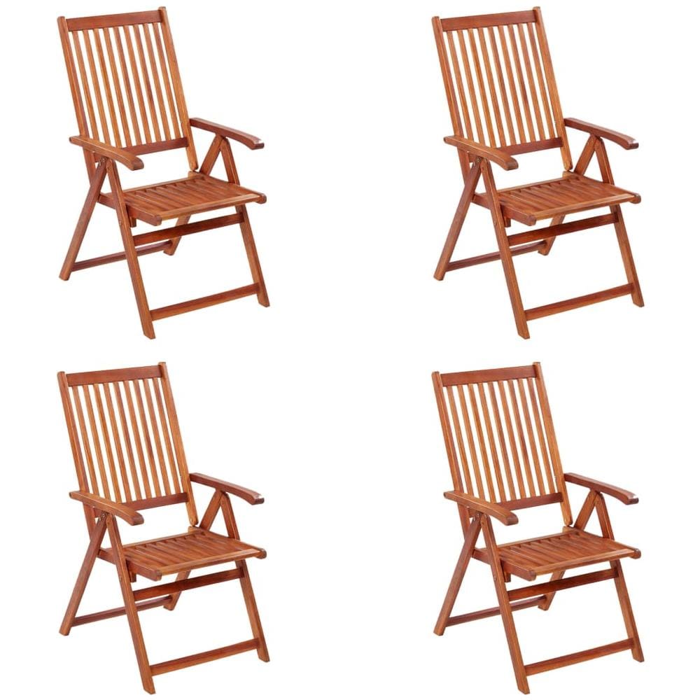 Sedie Da Giardino Pieghevoli 4 Pz In Legno Massello D'acacia - Foto 1