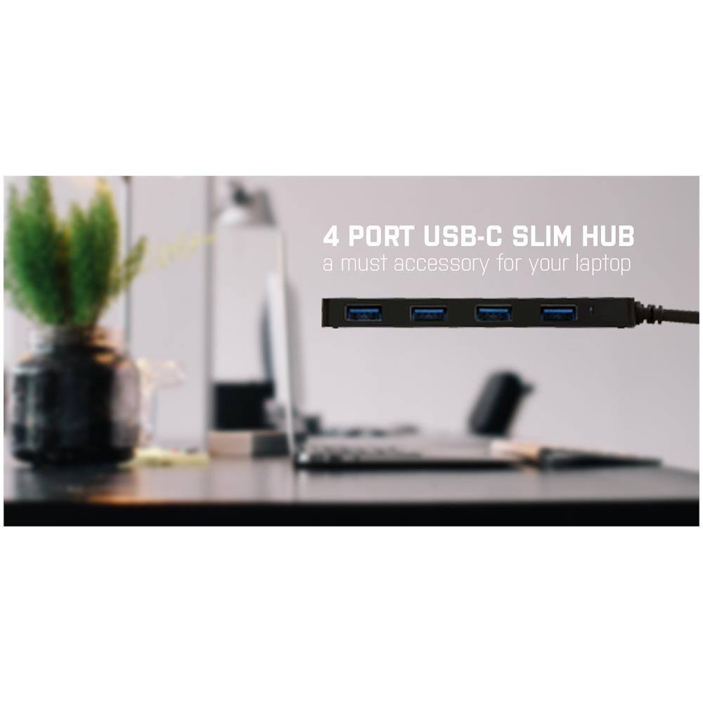 C31HUB404, USB 3.0 (3.1 Gen 1) Type-A, USB 3.0 (3.1 Gen 1) Type-C, USB, Nero, Apple MacBook 2015, Chromebook Pixel 2015, Acer Switch Alpha 12, Dell XPS 13, HP EliteBook Folio G - Foto 1