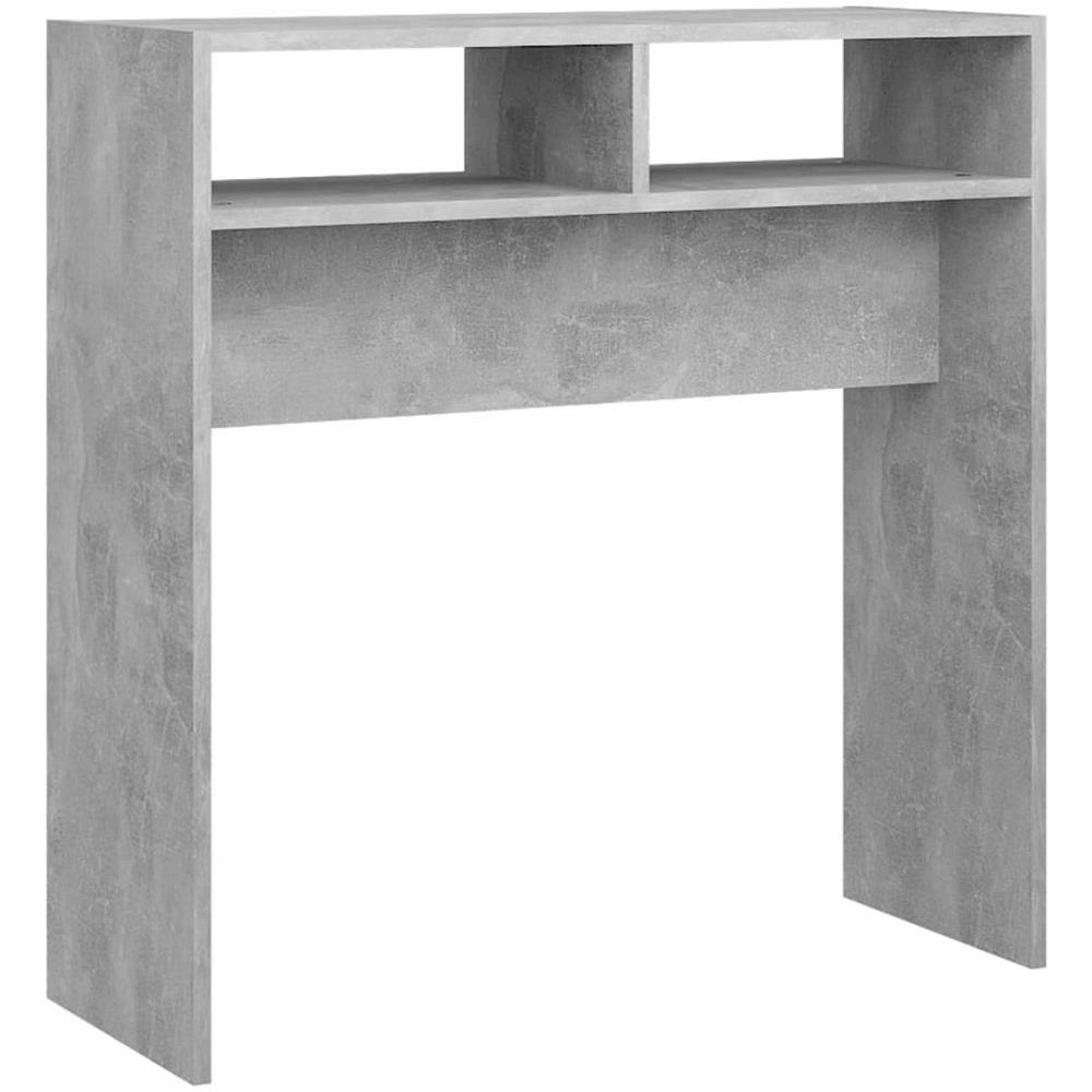 Tavolino Consolle Grigio Cemento 78x30x80cm Legno Multistrato - Foto 2