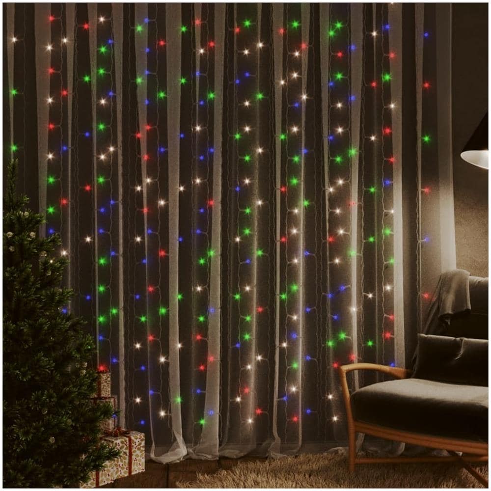 Tenda Luci a Ghiaccioli 3x3m 300 LED Colorati 8 Funzioni - Foto 1
