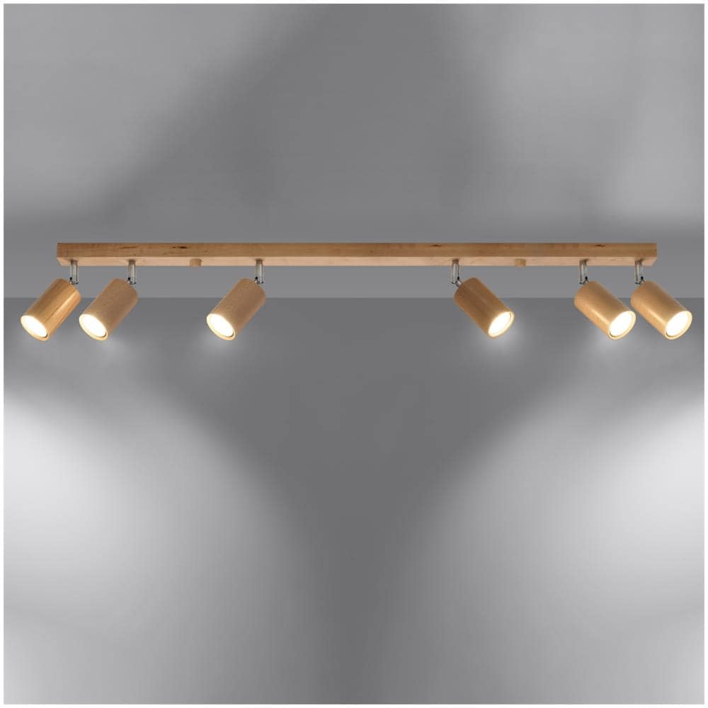 Applique Da Soffitto In Legno Berg 6 Legno Naturale 200x50x1200 Mm Legno - Foto 11