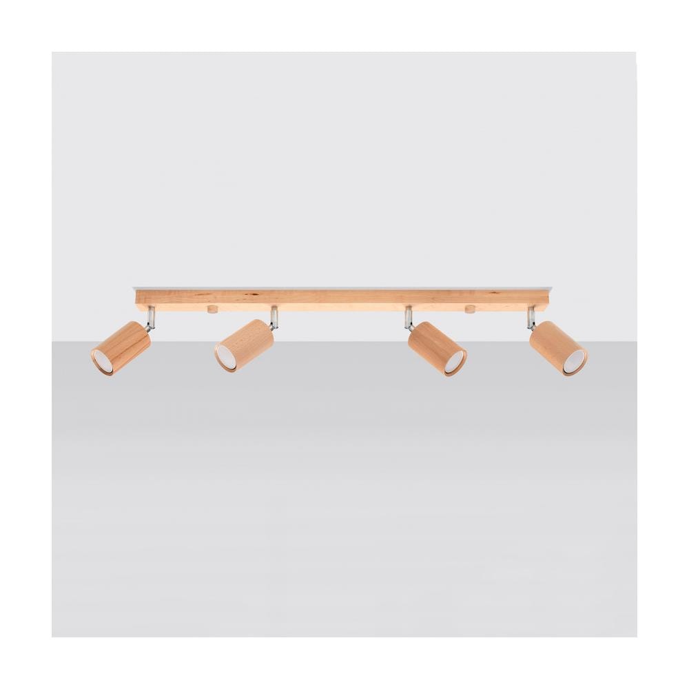 Applique Da Soffitto In Legno Berg 6 Legno Naturale 200x50x1200 Mm Legno - Foto 2