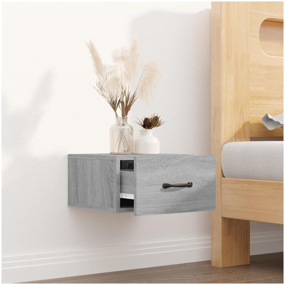 Comodino A Muro Grigio Sonoma 35x35x20 Cm - Foto 2