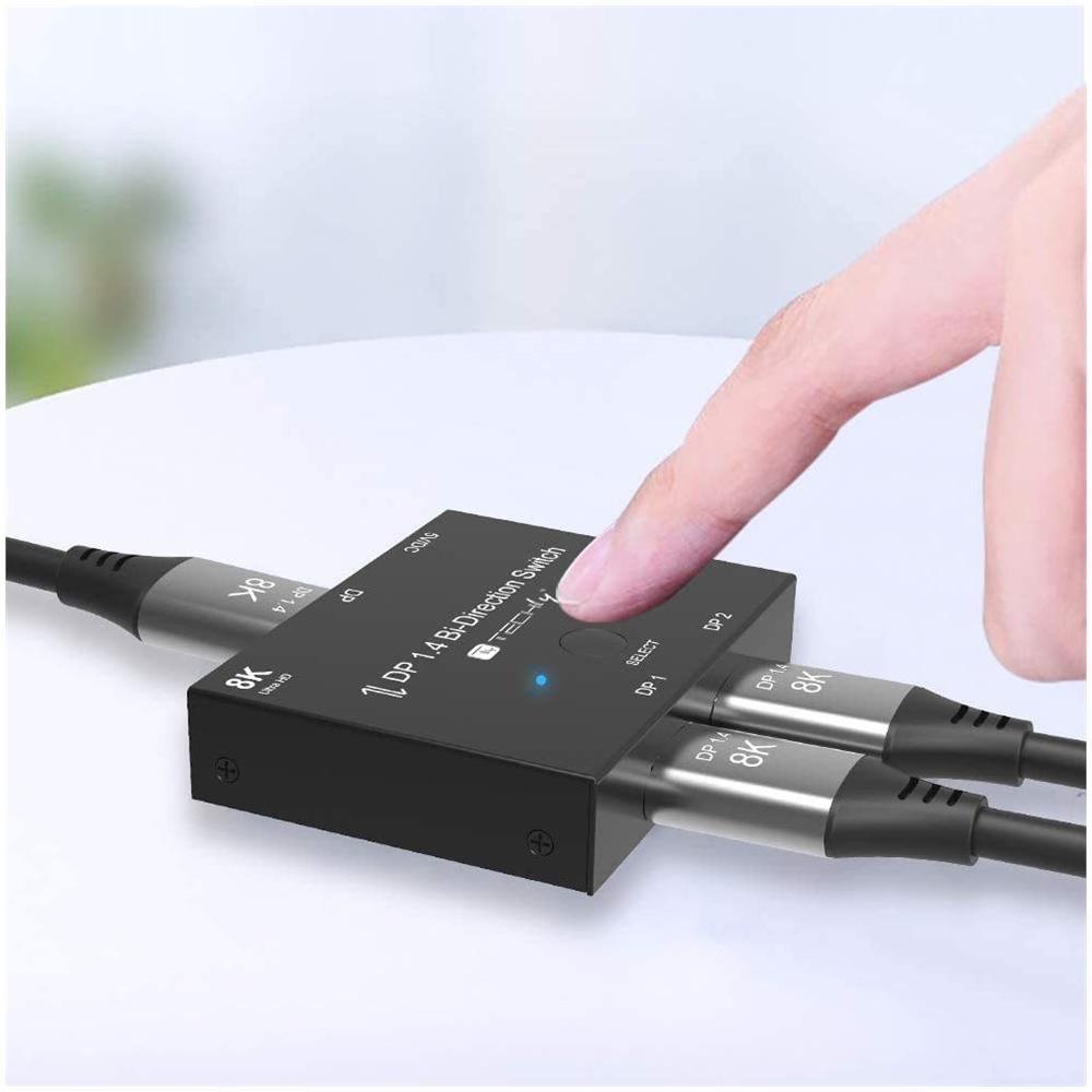 Switch Bidirezionale Convertitore Splitter Displayport 8k Dp1.4 Per Sorgenti Multiple E Display - Foto 2