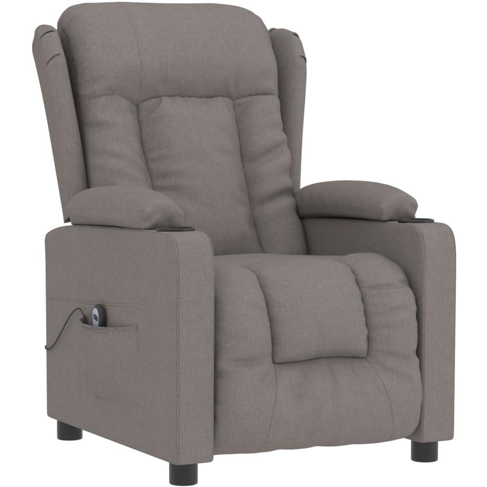 Poltrona Elettrica Reclinabile Tortora In Tessuto - Foto 3