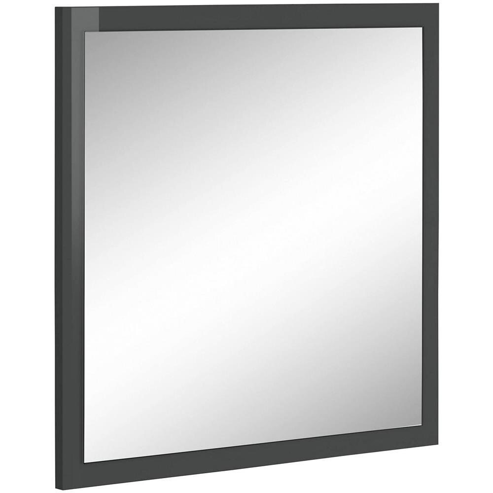 Specchio Rino, Specchio Da Bagno, 100% Made In Italy, Cm 60x2h60, Antracite Lucido - Foto 2