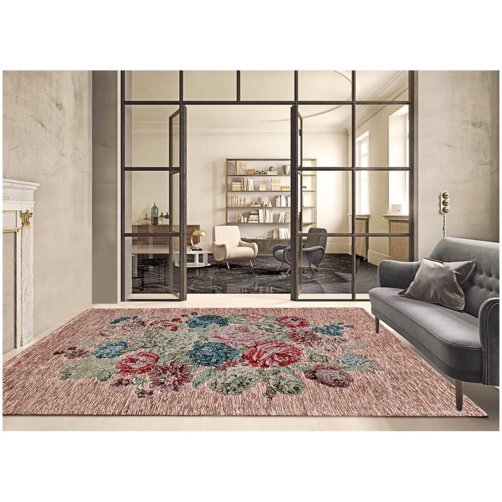 Tappeto Arredo Antiscivolo Camera Salotto Disegno Floreale Danubio Ros&egrave; By Suardi 65x220 Rose - Foto 5