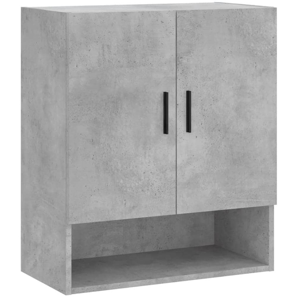 Armadietto a Muro Grigio Cemento 60x31x70 cm Legno Multistrato - Foto 1