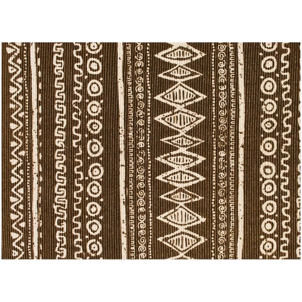 Tappeto Passatoia Cucina Indiano 100% Cotone Disegno Etnic Tortora 55x180 Tortora - Foto 5
