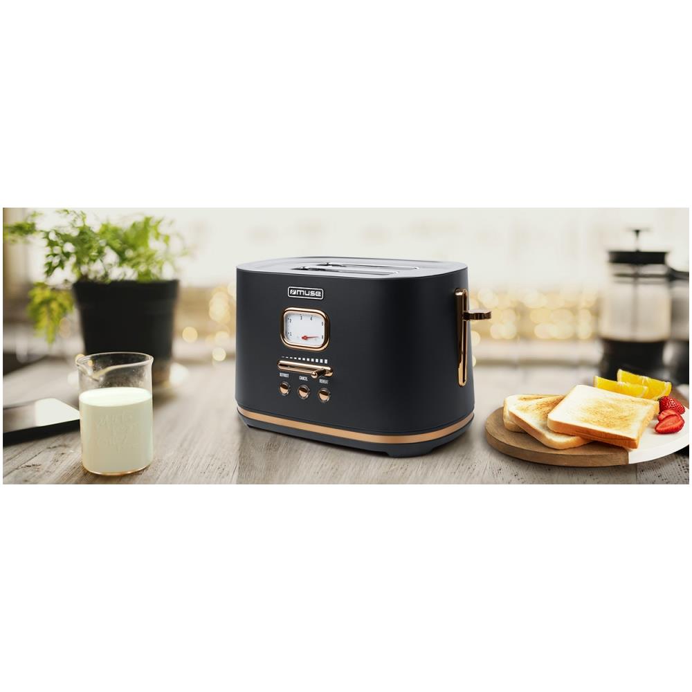 MS-130 BC tostapane 6 2 fetta /e 1000 W Nero, Ottone - Foto 2
