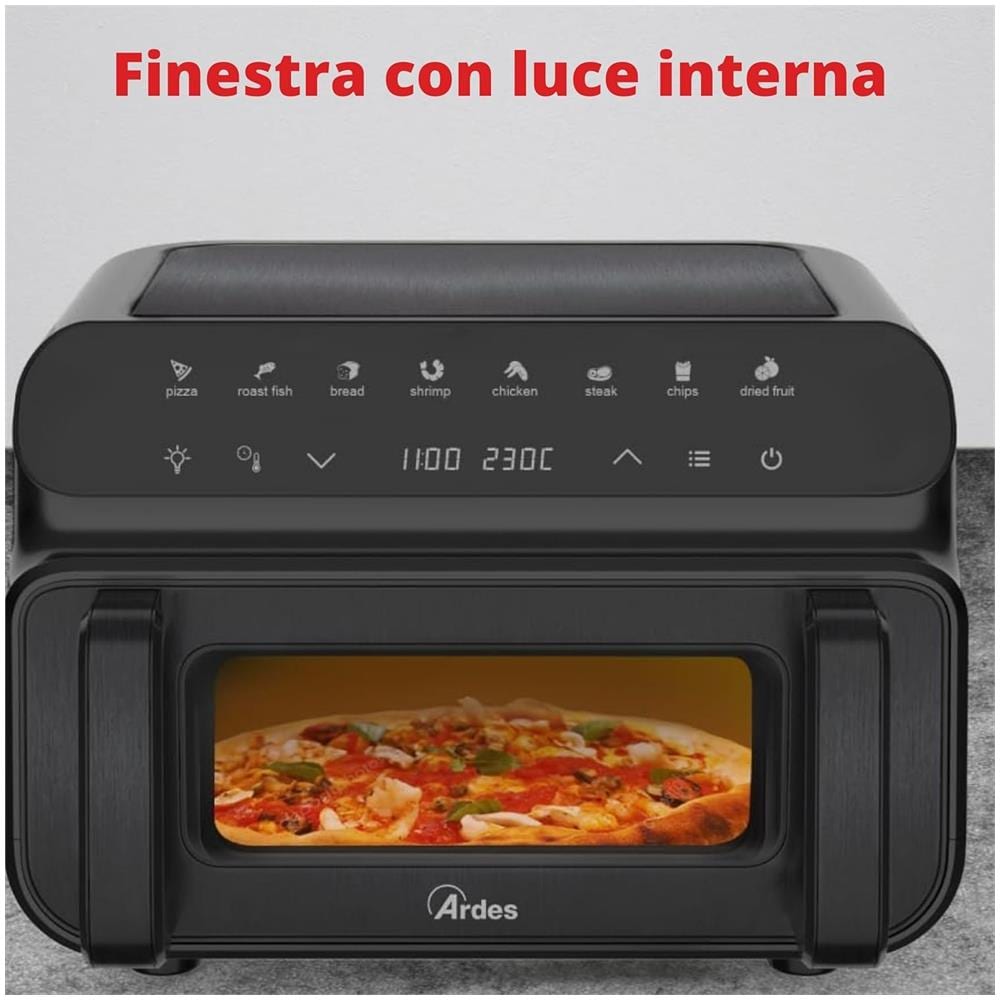 Friggitrice ad Aria ARFRYA09GP Capacità 10 L 2000 W Colore Nero - Foto 4