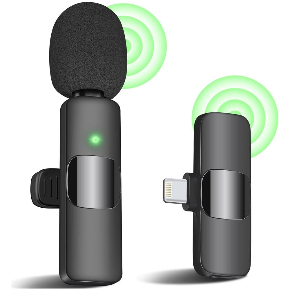 Microfono Lavalier Wireless per iPhone Kit 2 Trasmettitori + 1 Ricevitore Plug & Play 2.4 GHz Audio Professionale per Vlog e Video Social - Foto 4