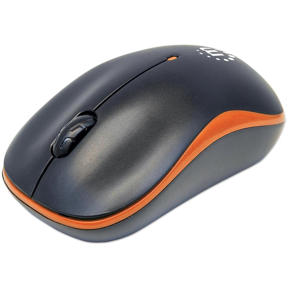 IM 1000-WL-BOR - Mouse Ottico Wireless con Micro Ricevitore USB 1000dpi Nero / Arancione - Foto 6