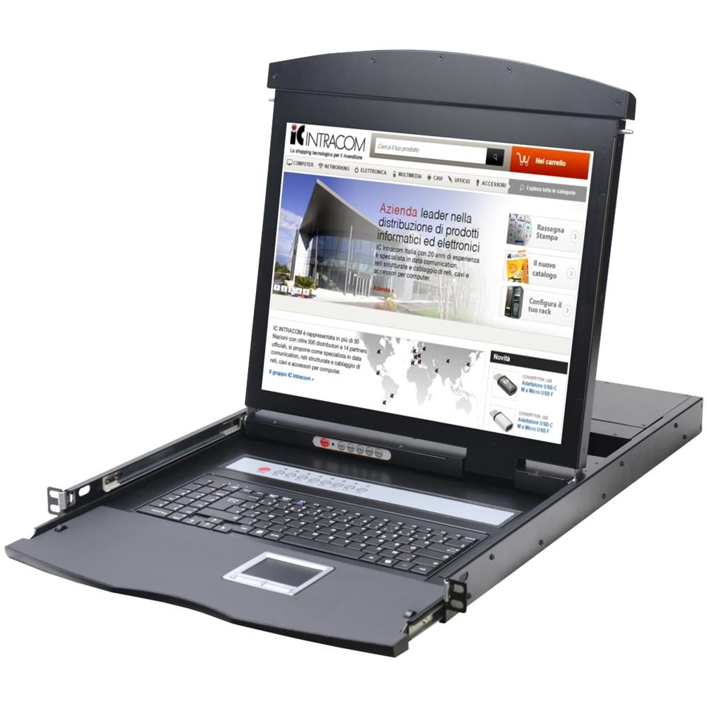 IDATA KVM-DR19C - Console KVM Switch 1 Porta USB / PS2 con LCD 19'' da Rack 19'' - Foto 1